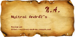 Nyitrai András névjegykártya
